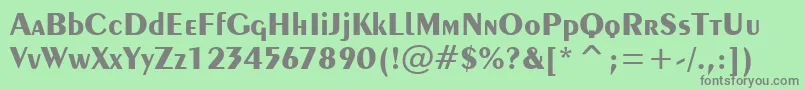 Шрифт Exotic350BoldTl – серые шрифты на зелёном фоне