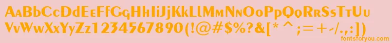 Exotic350BoldTl Font – Orange Fonts on Pink Background