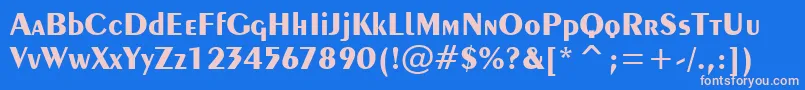 フォントExotic350BoldTl – ピンクの文字、青い背景