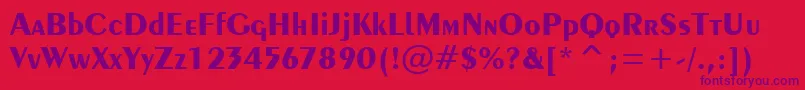 Exotic350BoldTl Font – Purple Fonts on Red Background