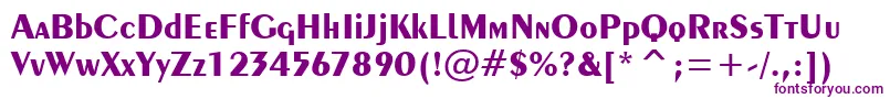 Exotic350BoldTl-Schriftart – Violette Schriften auf weißem Hintergrund