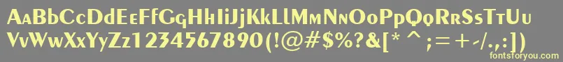 Шрифт Exotic350BoldTl – жёлтые шрифты на сером фоне
