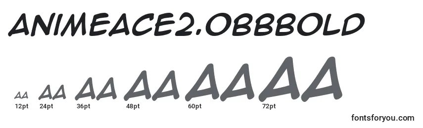Размеры шрифта AnimeAce2.0BbBold