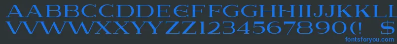 Lausanne Font – Blue Fonts on Black Background