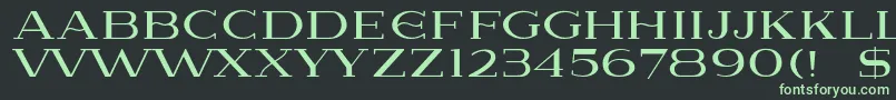 フォントLausanne – 黒い背景に緑の文字