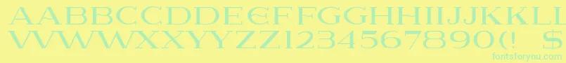 Lausanne Font – Green Fonts on Yellow Background