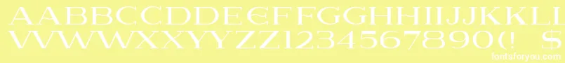 Lausanne Font – White Fonts on Yellow Background