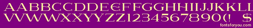 Lausanne Font – Yellow Fonts on Purple Background