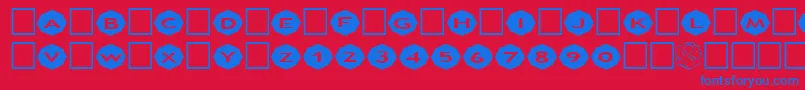 fuente AlphashapesOctagons3 – Fuentes Azules Sobre Fondo Rojo