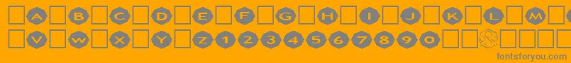 AlphashapesOctagons3 Font – Gray Fonts on Orange Background