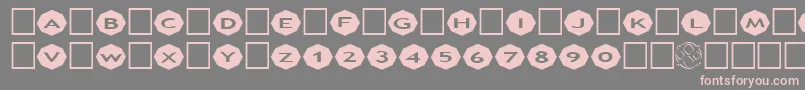 fuente AlphashapesOctagons3 – Fuentes Rosadas Sobre Fondo Gris