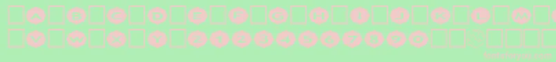 AlphashapesOctagons3 Font – Pink Fonts on Green Background