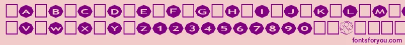 AlphashapesOctagons3 Font – Purple Fonts on Pink Background