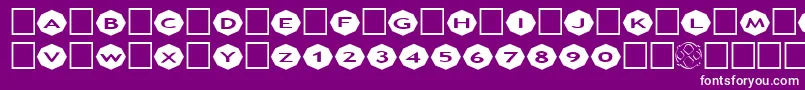 fuente AlphashapesOctagons3 – Fuentes Blancas Sobre Fondo Morado