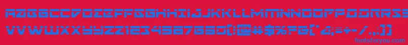 フォントNavycadetlaser – 赤い背景に青い文字