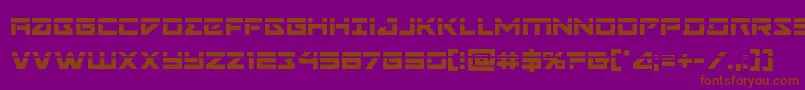 フォントNavycadetlaser – 紫色の背景に茶色のフォント