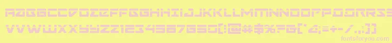 Navycadetlaser Font – Pink Fonts on Yellow Background