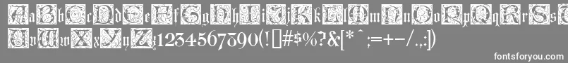 フォントLombardinaInitialTwo – 灰色の背景に白い文字