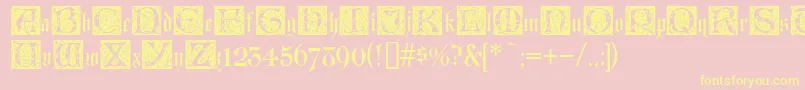 LombardinaInitialTwo Font – Yellow Fonts on Pink Background