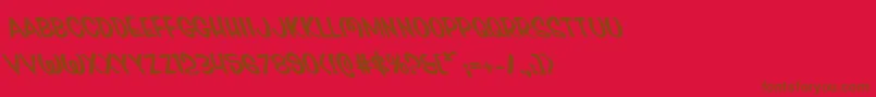 Pressdarlingleft Font – Brown Fonts on Red Background