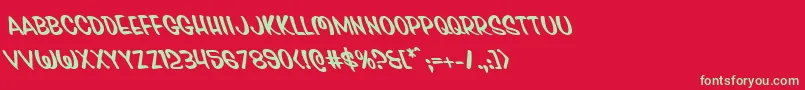 Pressdarlingleft Font – Green Fonts on Red Background