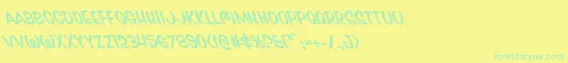 Шрифт Pressdarlingleft – зелёные шрифты на жёлтом фоне