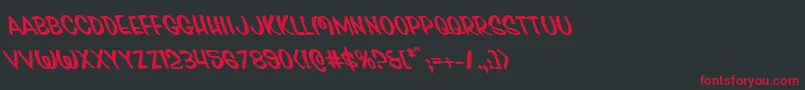 Pressdarlingleft Font – Red Fonts on Black Background