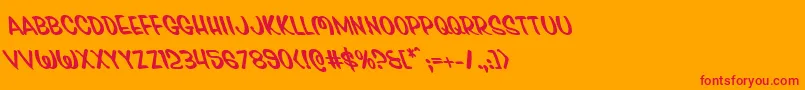 Pressdarlingleft Font – Red Fonts on Orange Background