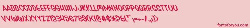 Pressdarlingleft Font – Red Fonts on Pink Background