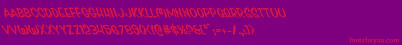 Pressdarlingleft Font – Red Fonts on Purple Background