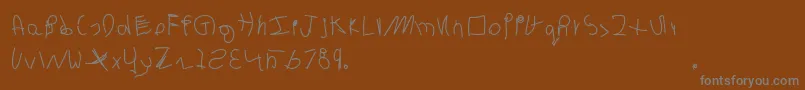 Шрифт Evan – серые шрифты на коричневом фоне