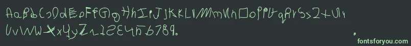 Czcionka Evan – zielone czcionki na czarnym tle