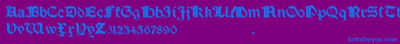 SalterioShadow Font – Blue Fonts on Purple Background