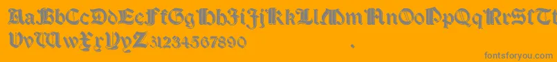 SalterioShadow Font – Gray Fonts on Orange Background