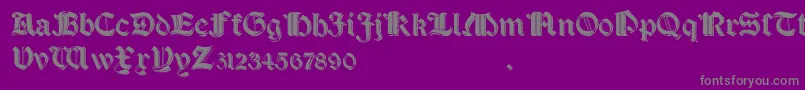 SalterioShadow-Schriftart – Graue Schriften auf violettem Hintergrund