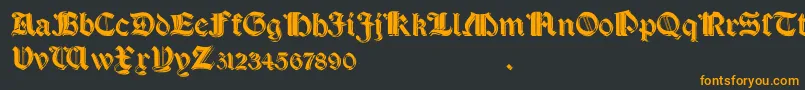 SalterioShadow Font – Orange Fonts on Black Background
