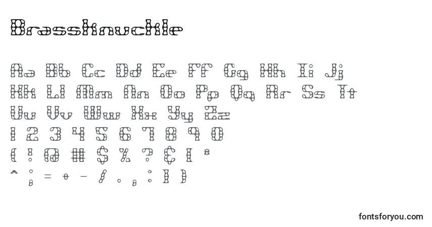 A fonte Brassknuckle – alfabeto, números, caracteres especiais