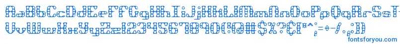 Brassknuckle Font – Blue Fonts on White Background