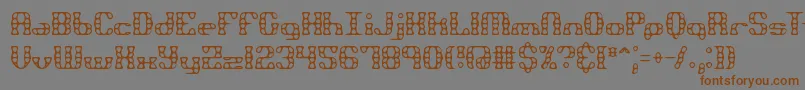 Brassknuckle Font – Brown Fonts on Gray Background