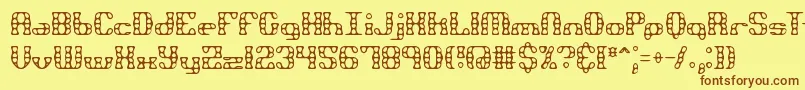 Шрифт Brassknuckle – коричневые шрифты на жёлтом фоне