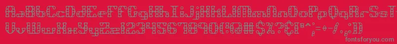 Brassknuckle Font – Gray Fonts on Red Background