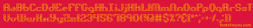 Brassknuckle Font – Orange Fonts on Red Background