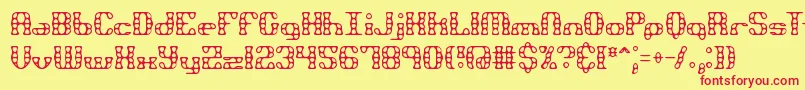 Brassknuckle Font – Red Fonts on Yellow Background