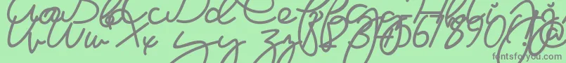 MaFille Font – Gray Fonts on Green Background