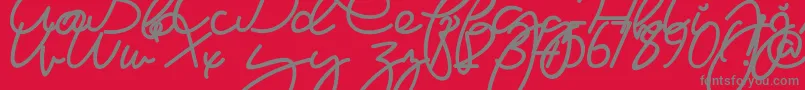 Fonte MaFille – fontes cinzas em um fundo vermelho