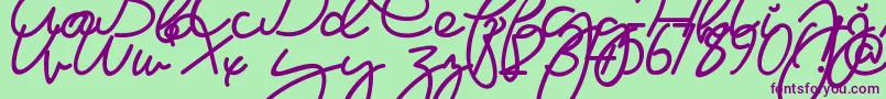 MaFille Font – Purple Fonts on Green Background
