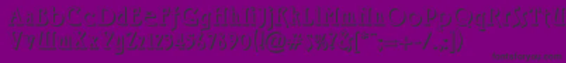 RossanoShadow Font – Black Fonts on Purple Background