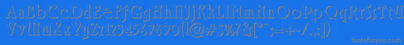 RossanoShadow Font – Gray Fonts on Blue Background