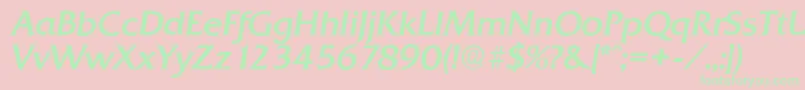 QuadratserialItalic Font – Green Fonts on Pink Background