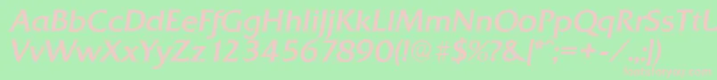 QuadratserialItalic Font – Pink Fonts on Green Background